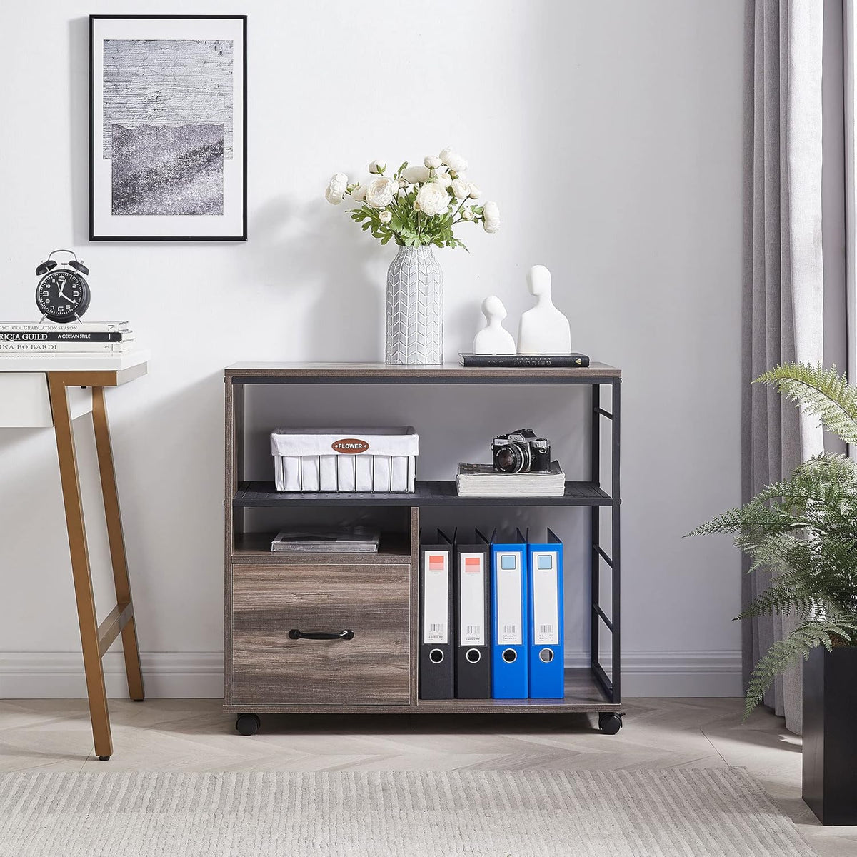 Industrial File Cabinet with Wheels R989