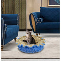 Ultra Plush Camel Rose Blue Sky Deluxe Dog Pet Cuddle Pod Bed, 30 inch x 30 inch E47257