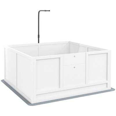 Dog Playpen with Pee Pad and Adjustable Height Door M498