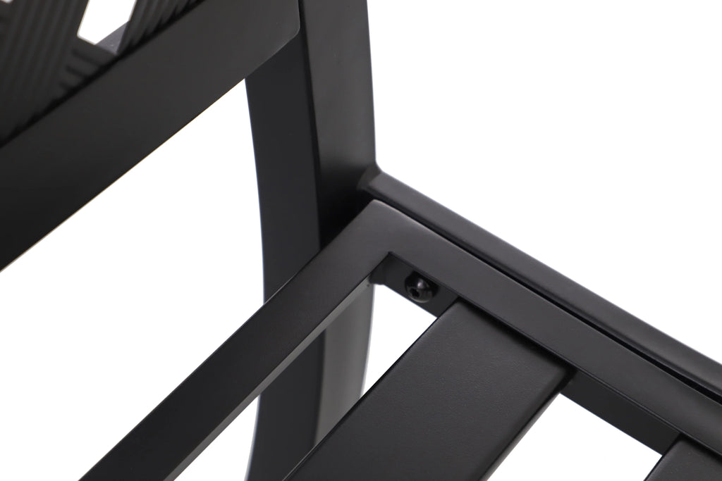 Black Steel Garden Bench E738