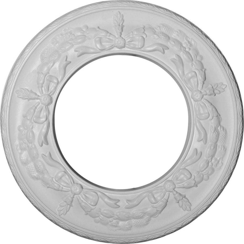 Salem Ceiling Medallion, Hand-Painted Green Gold C837329