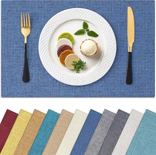 Cotton Linen Blend Placemats Set of 6 J397