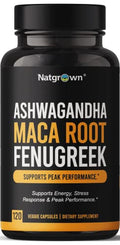 Ashwagandha Maca Root Fenugreek Extract Capsules 120ct J42731