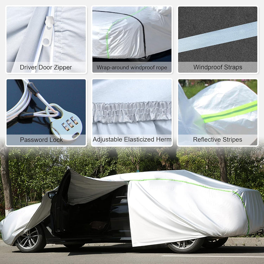 Waterproof 300D Oxford Full Exterior Truck Cover with Zipper D28249