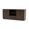 Walnut Six Drawer Double Dresser L58159