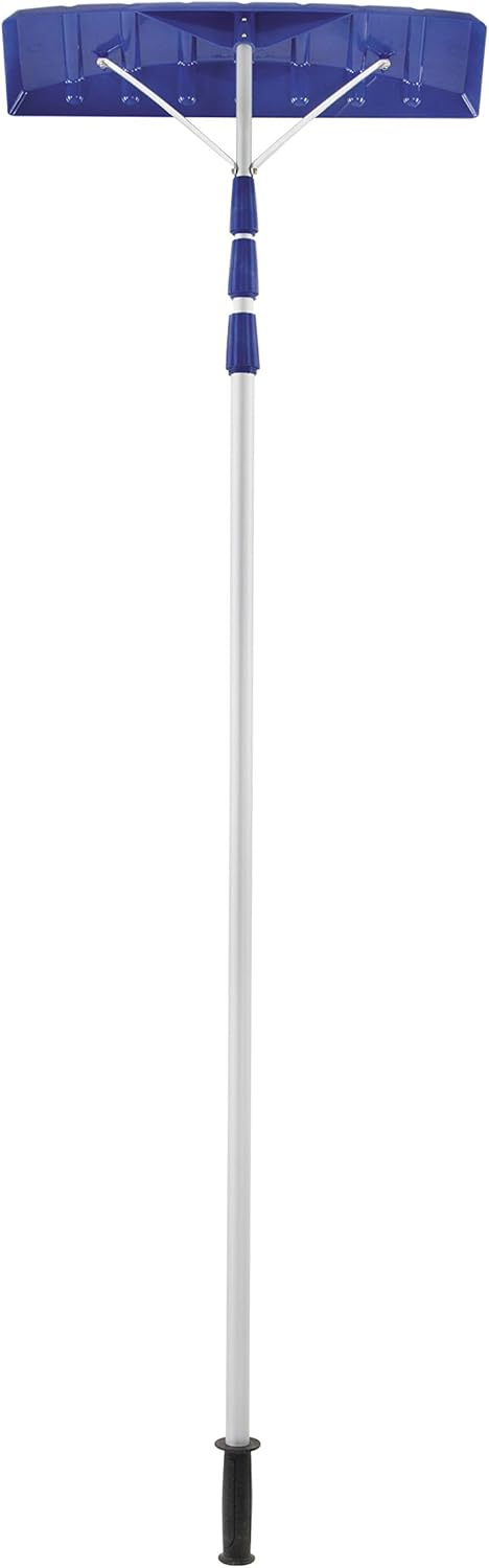 21' Telescoping Snow Shovel Roof Rake with Poly Blade Z982841