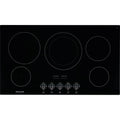 36 Electric Cooktop with 5 Elements Ceramic Glass in Black S661