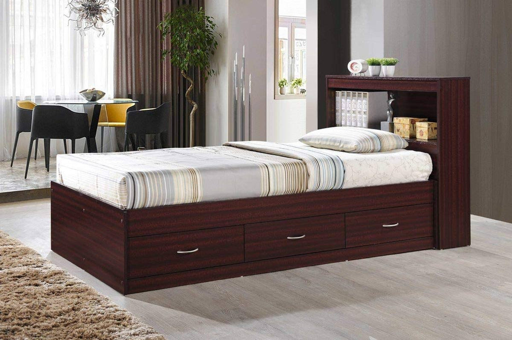 Twin-size Captain Bed with 3-Drawers and Headboard N46751