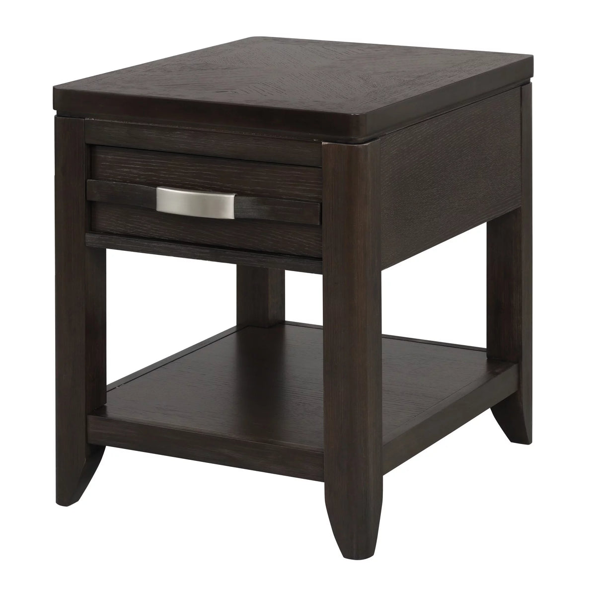 Espresso Brown Acacia Wood Side End Table Q484