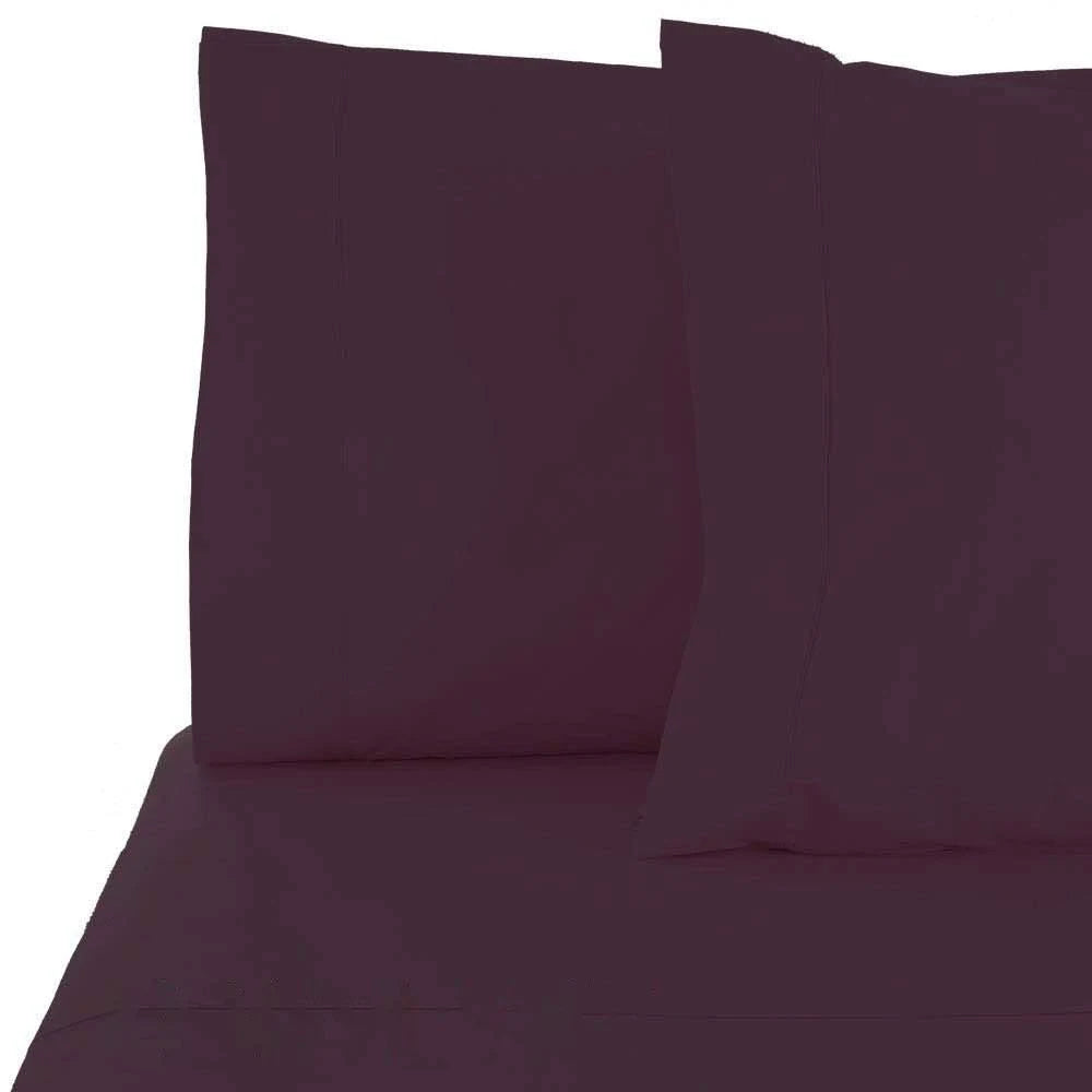 6-Piece Set Deep Pocket Bed Sheets Eggplant California King I6792