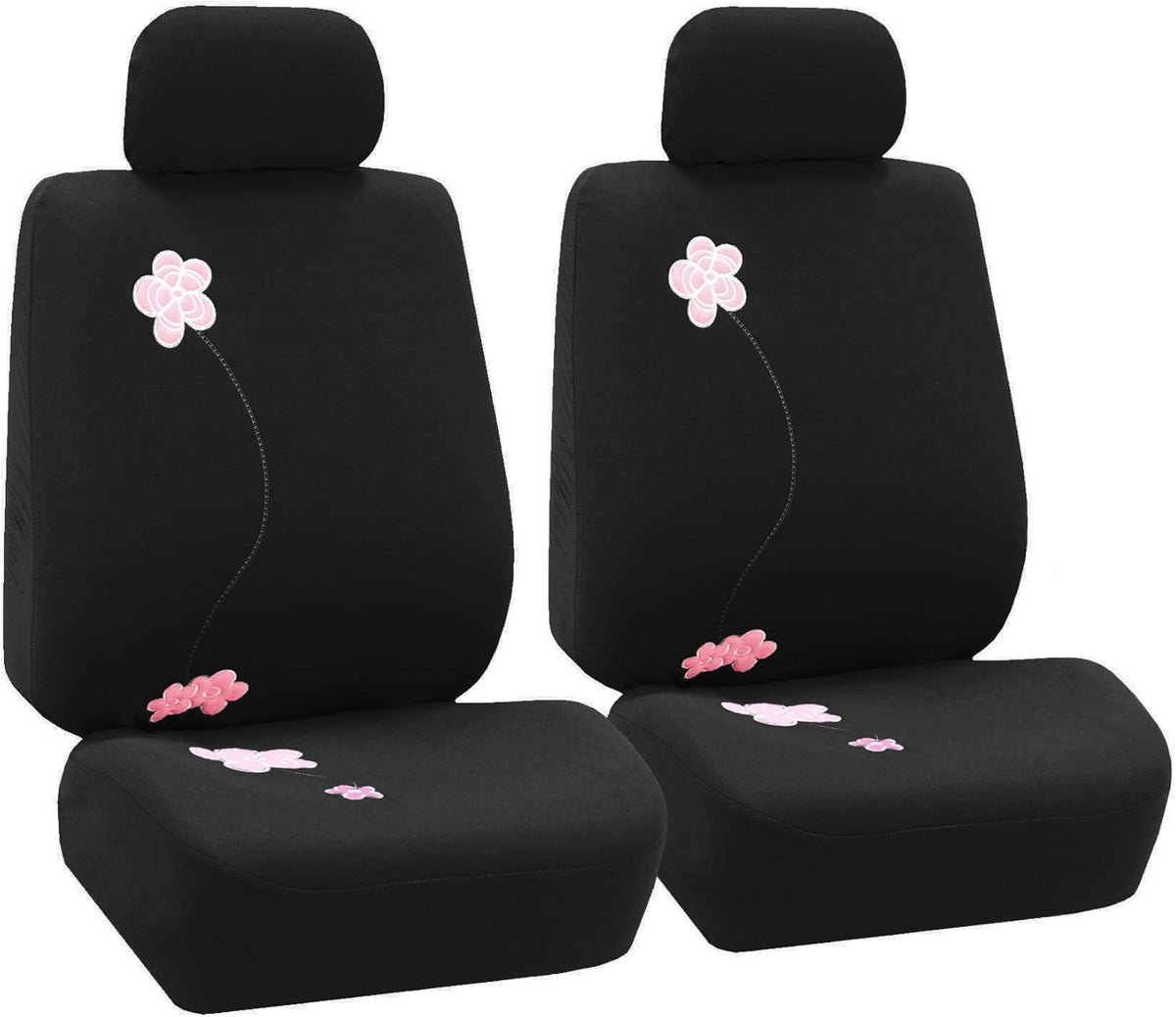 Black Butterfly Embroidery Automotive Seat Covers M9314