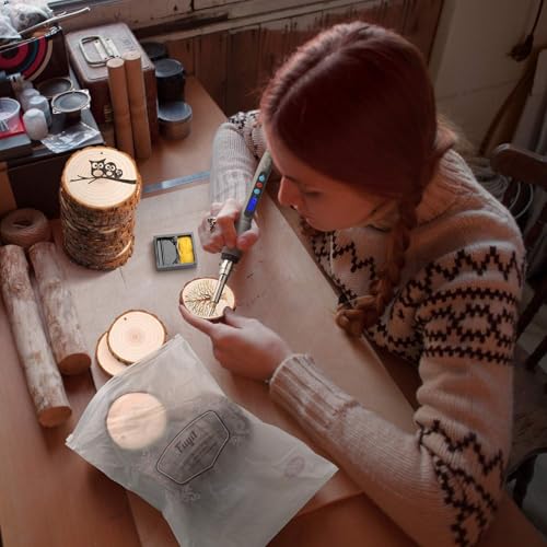 30 Pcs 2.4-2.8 Inches Natural Wood Slices H790
