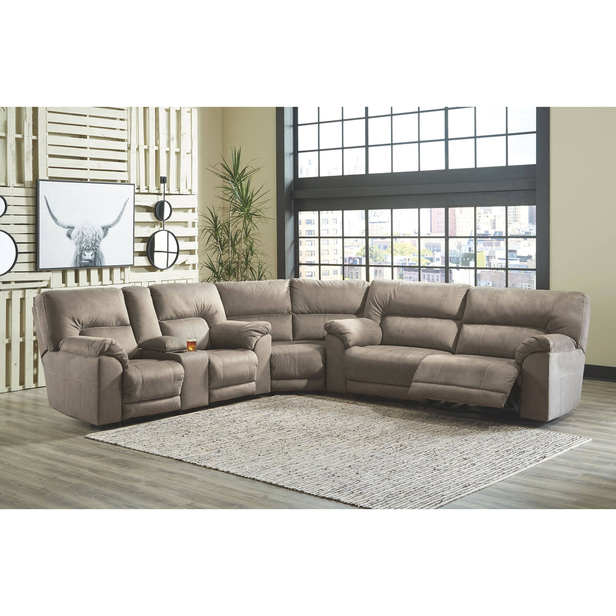 Reclining Loveseat with Console D34099
