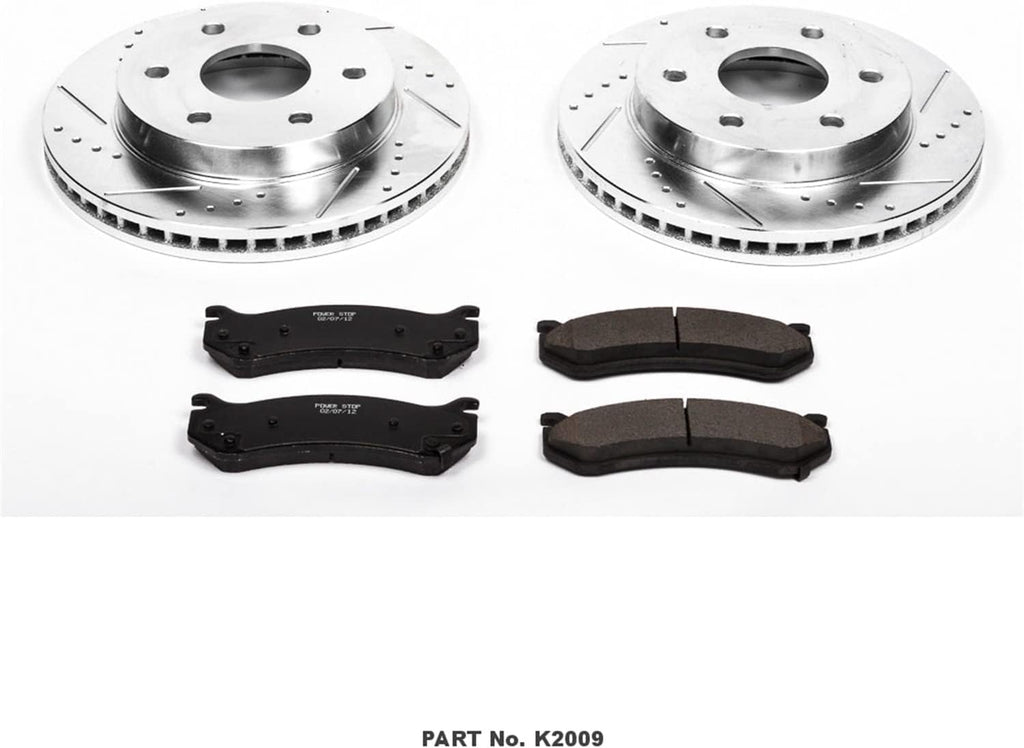 Carbon-Fiber Ceramic Brake Pad and Drilled and Slotted Rotor Kit L6122