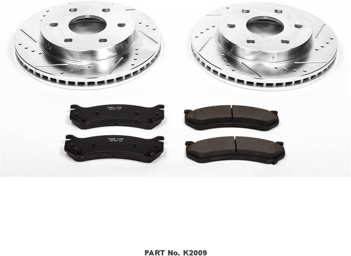 Carbon-Fiber Ceramic Brake Pad and Drilled and Slotted Rotor Kit L6122