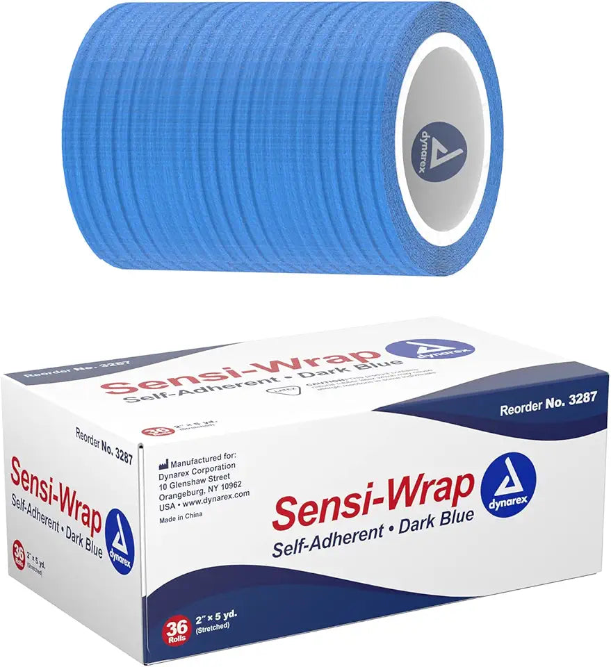 Self-Adherent Bandage Roll, Dark Blue, 2" x 5 yds, Pack of 36 Q658276