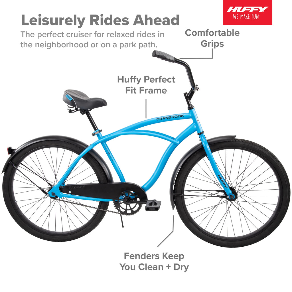 26" Matte Blue Men's Comfort Cruiser Bike L18018