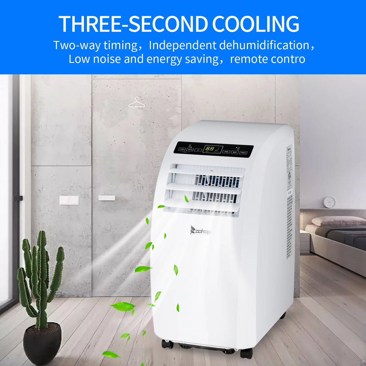 Portable Air Conditioner 7760BTU with Remote Control, White I857