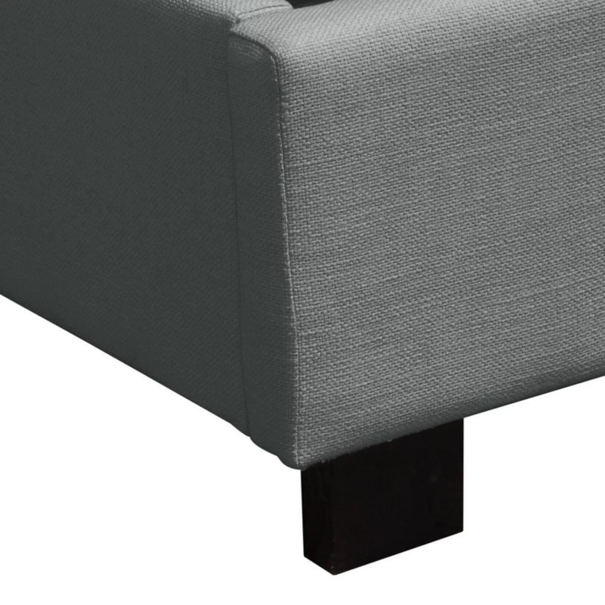 Grey Linen Tufted Bed W677