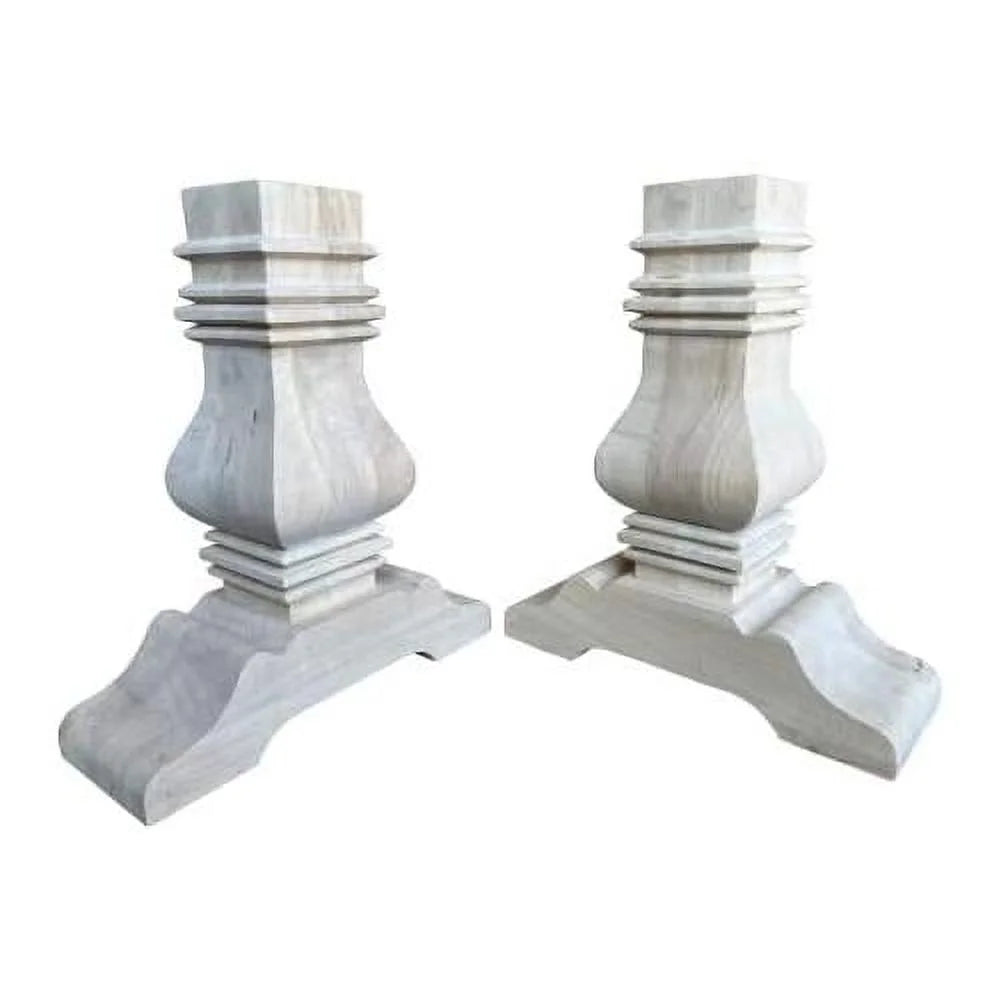 16 inch Wood Pedestal Base, Pack of Two Q424066