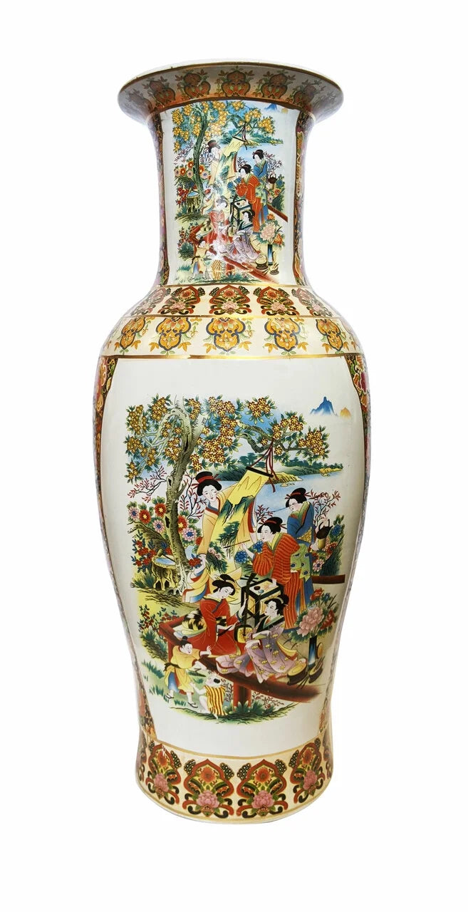 Japanese Porcelain Satsuma Vase 36" V44289