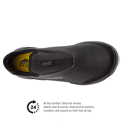 Black Slip Resistant Slip On Shoes A74984