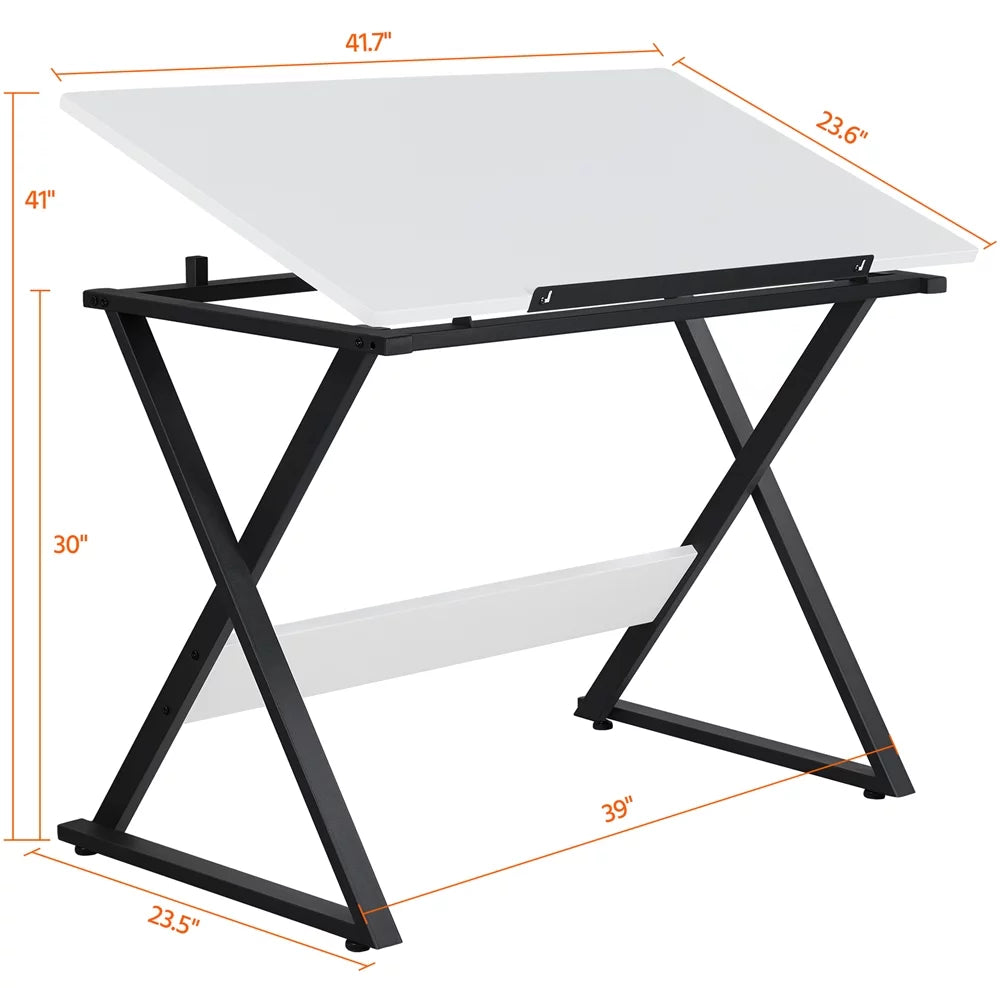 White Adjustable Drafting Table D921663