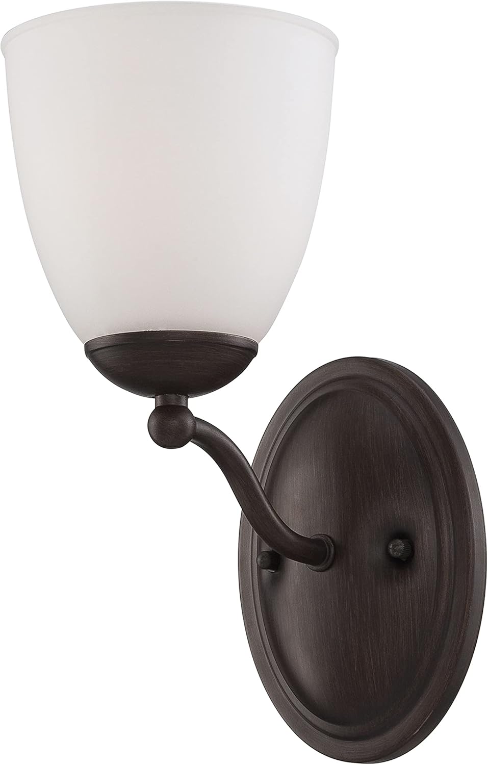 Frosted Glass Brushed Nickel Three Light Semi-Flush Dome Fixture M724