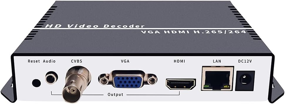 4K 1080P Video Decoder with IP to HDMI VGA CVBS Output E792720