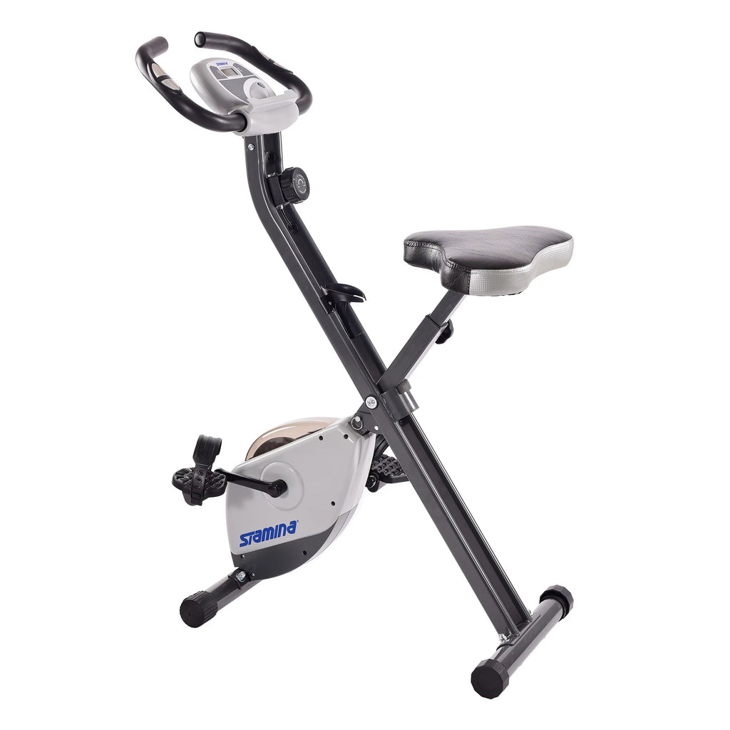 Folding Upright Exercise Bike with Padded Seat R419480