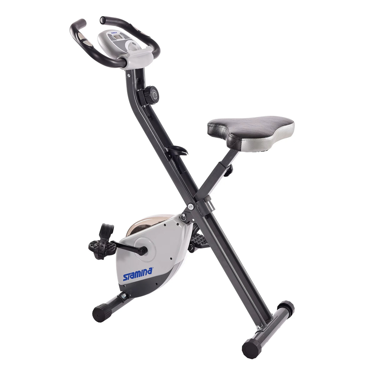 Folding Upright Exercise Bike with Padded Seat R419480