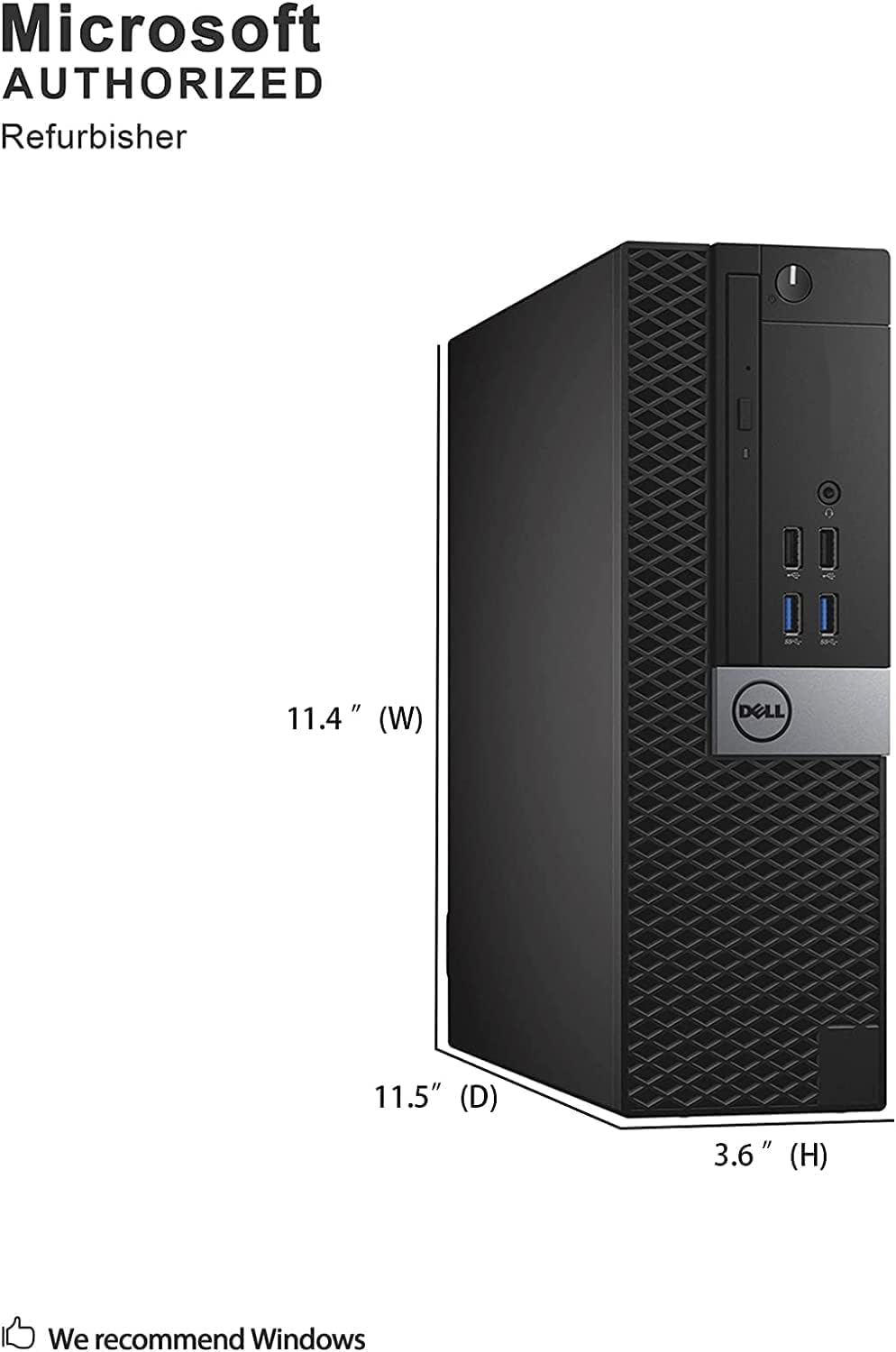 Intel Core i7-6700 16GB RAM 512GB SSD Windows 10 Pro Desktop H318