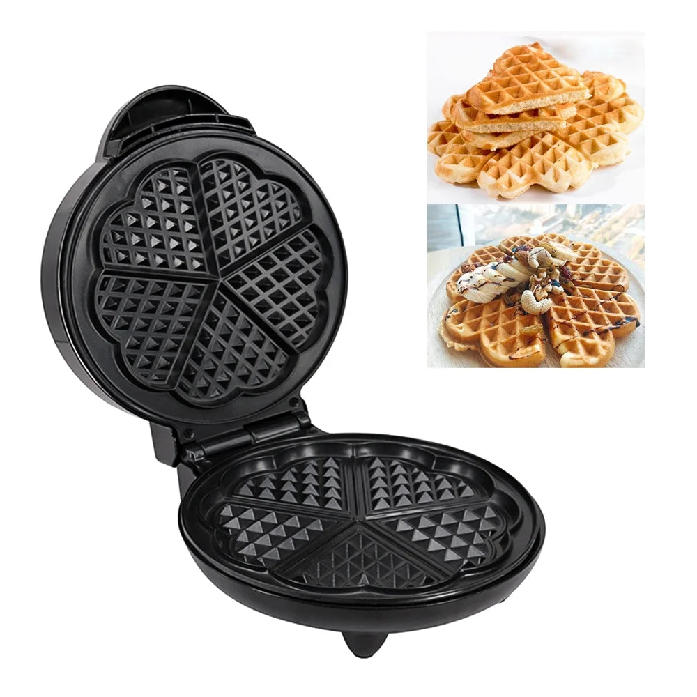 Heart-shaped Waffle Maker 1000w B7697