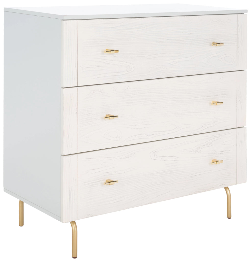 Black 3 Drawer Chest S322