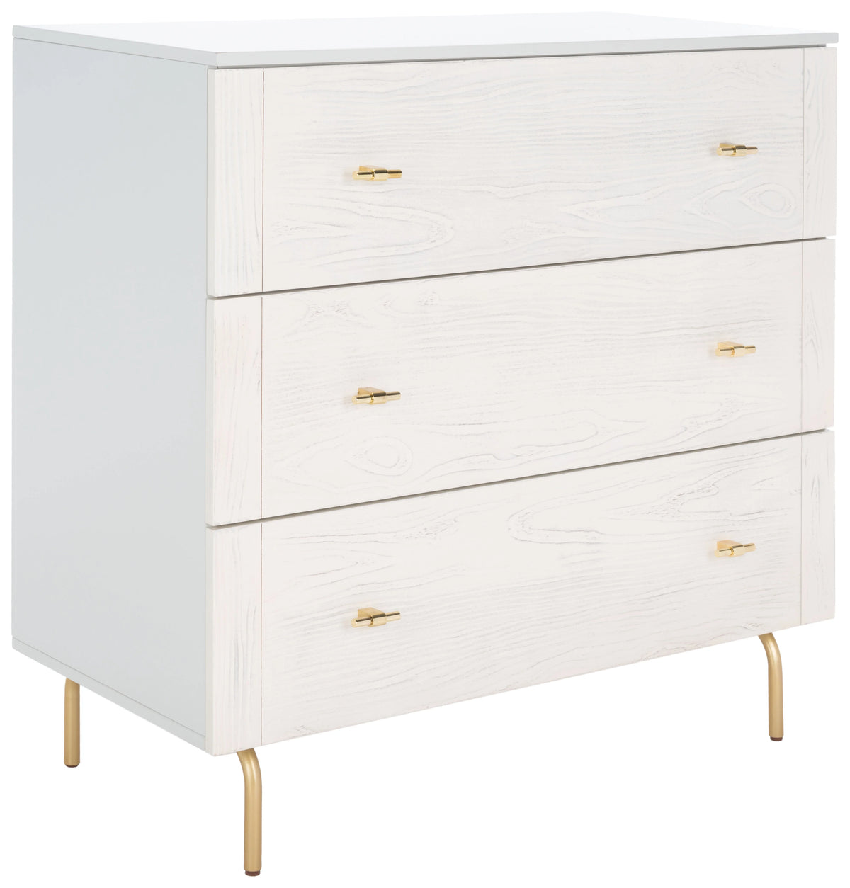 Black 3 Drawer Chest S322