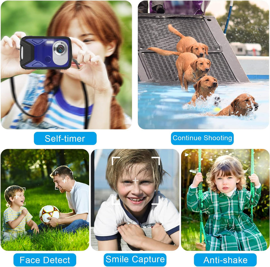 Waterproof 1080P 21MP Digital Camera with 2.8 LCD Screen 8X Zoom G9917