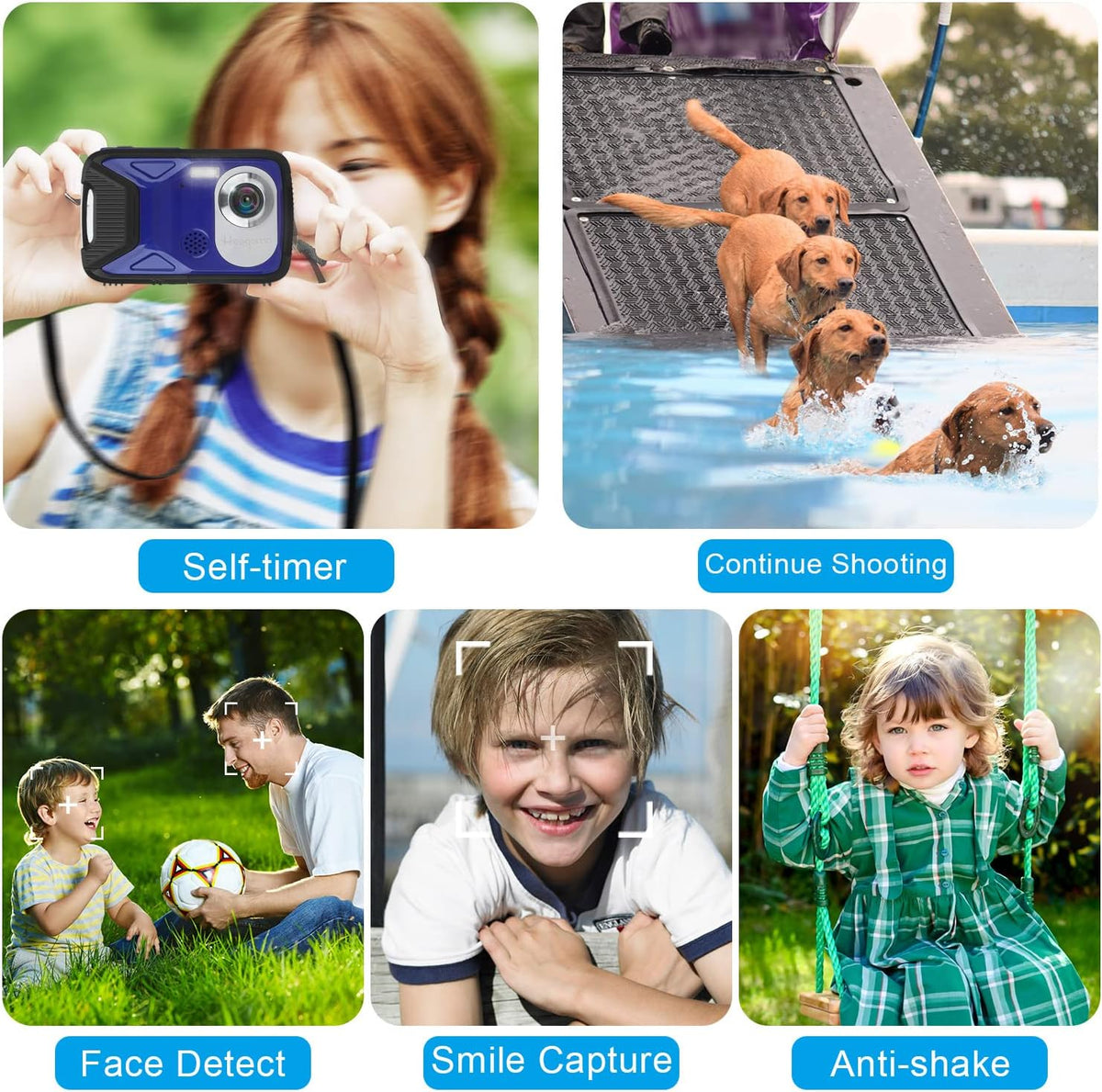 Waterproof 1080P 21MP Digital Camera with 2.8 LCD Screen 8X Zoom G9917
