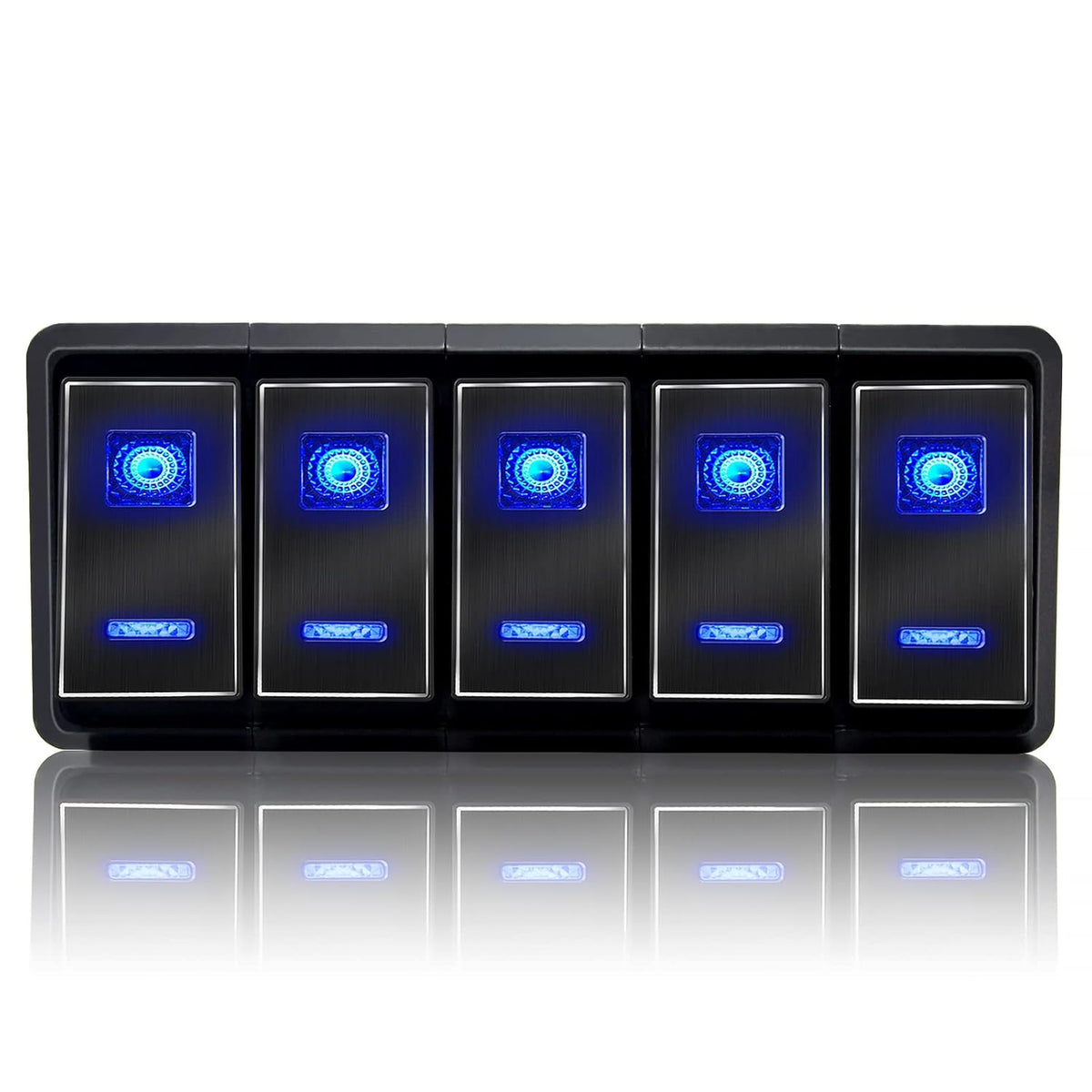 12V/24V 4 Gang Blue LED Toggle Switch Panel Pack of 2 F119039