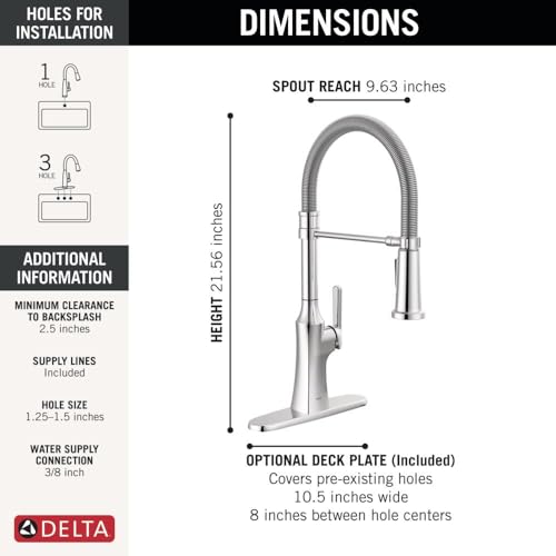 Brushed Nickel Kitchen Faucet with Pull Down Sprayer F930598