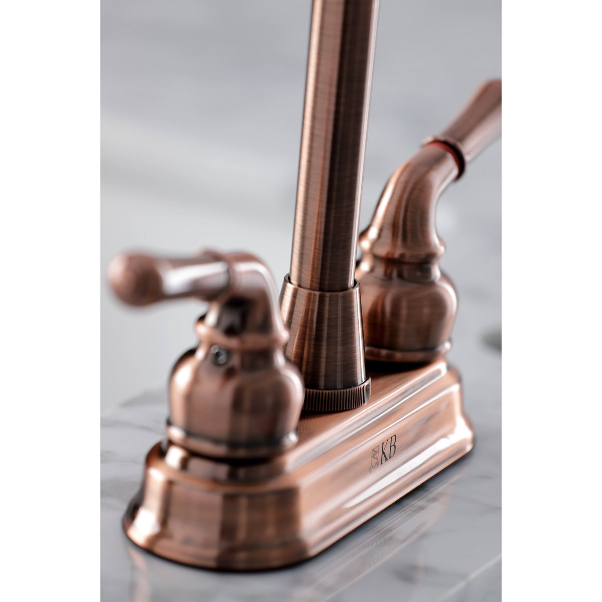 Chrome Polished Brass Two-Handle Centerset High-Arch Bar Faucet C371903