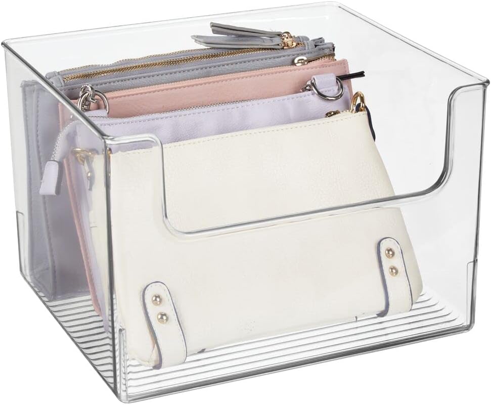 Clear 8 Pack Plastic Storage Basket Bin J678800