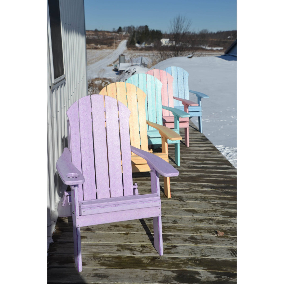 Weathered Wood Folding Adirondack Chair F56870