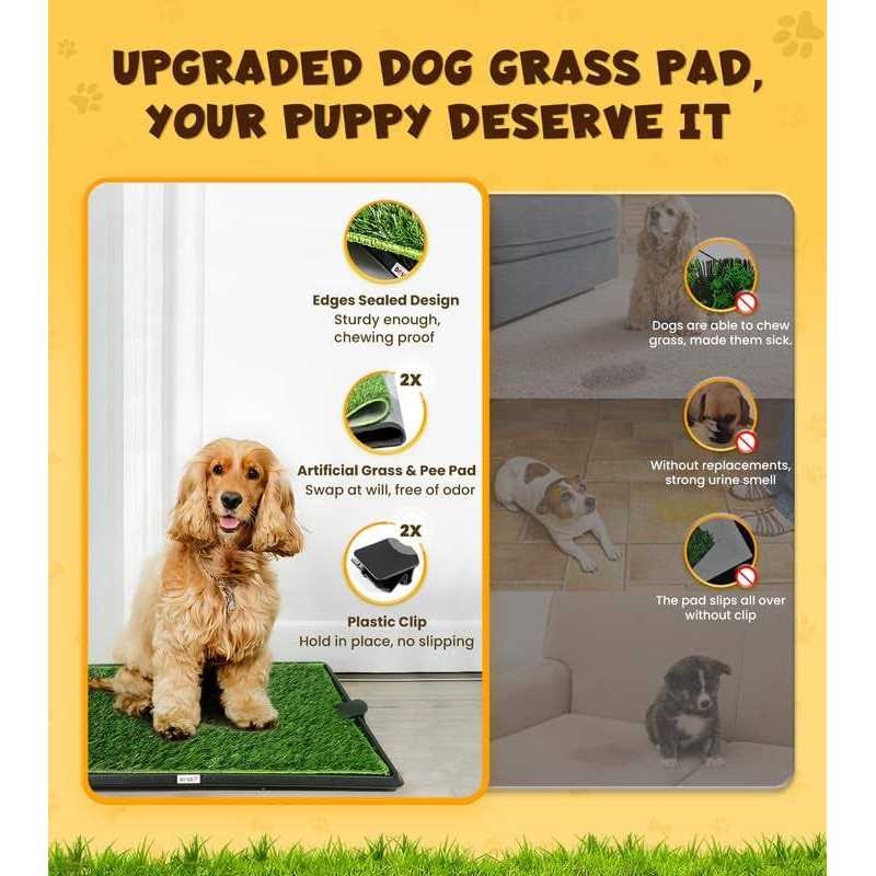 Super Absorbent Dog Grass Pad with Tray 4-Layer F192153