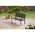 Black Steel Garden Bench E738