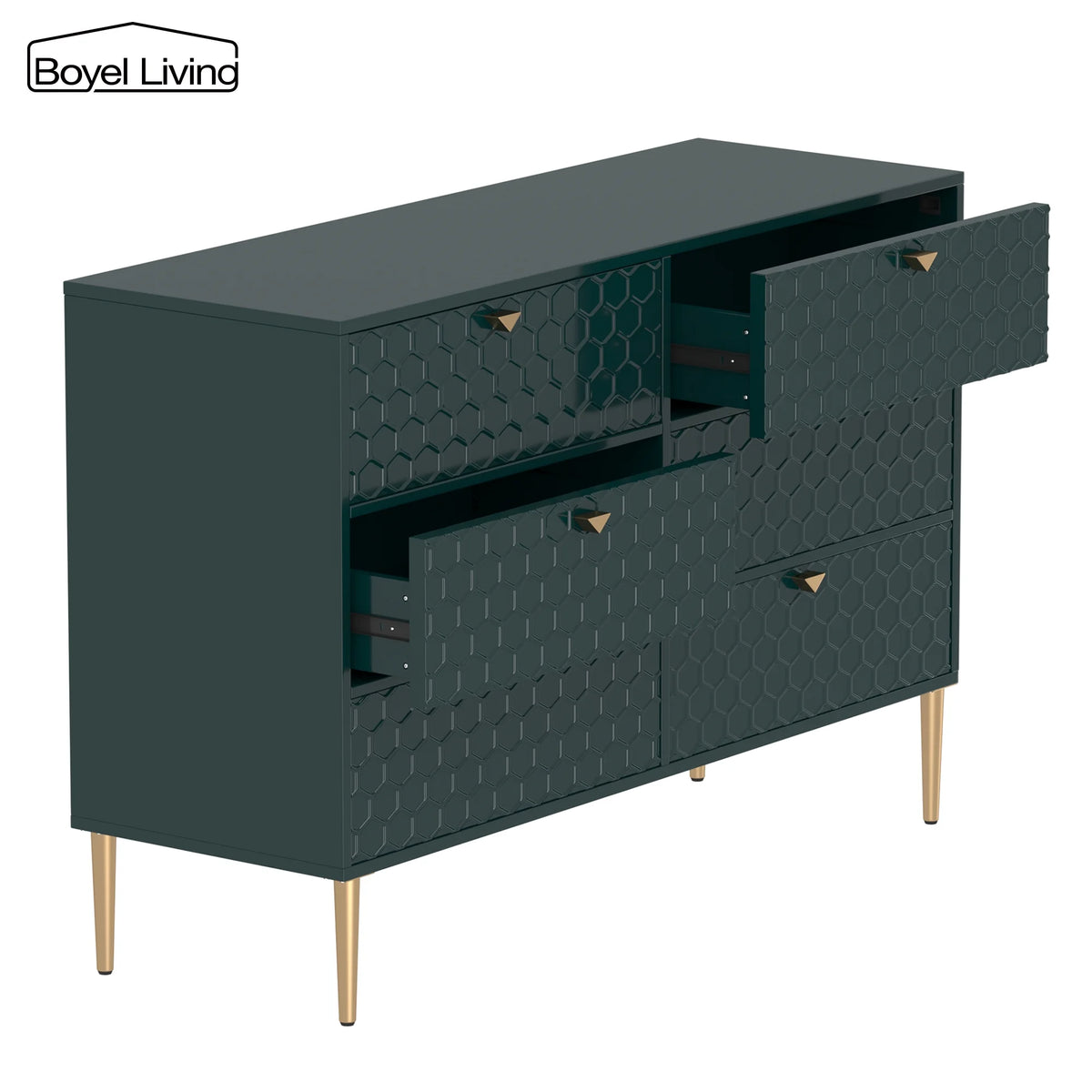 6 Drawer MDF Wood Dresser J919