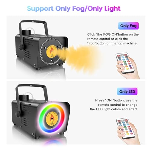 Fog Machine with 45 LED Lights and Wireless Remote Control Y363118