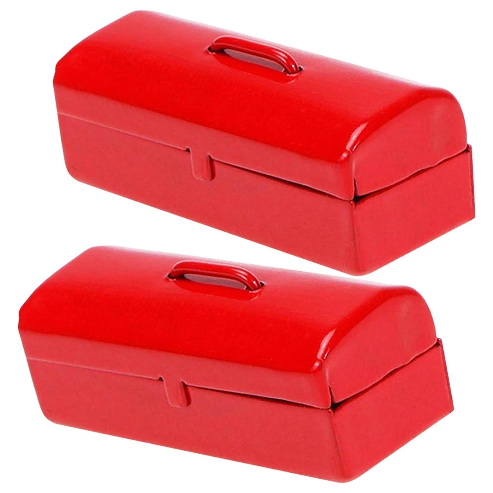 Red Iron Tiny Dollhouse Toolbox Set U62087