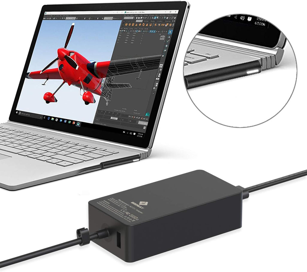 102W 15V 6.33A Power Adapter Charger with Additional USB Port and 6ft Power Cord Pack of 2 U228236