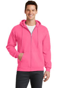 Neon Pink Full Zip Hooded Sweatshirt D560945