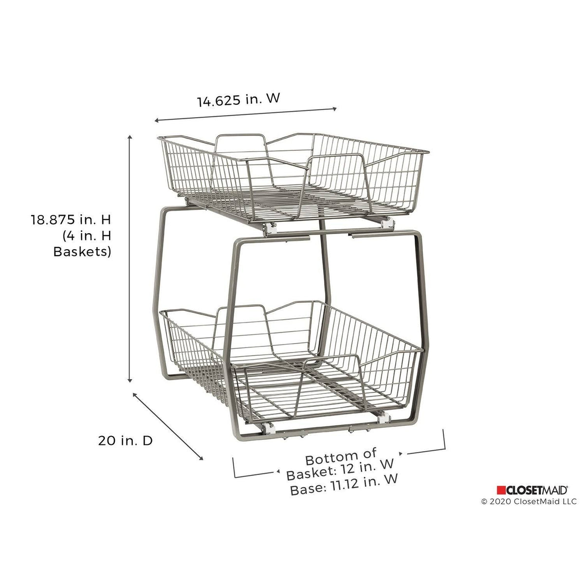 2 Tier 11-inch Wide Cabinet Organizer L3639